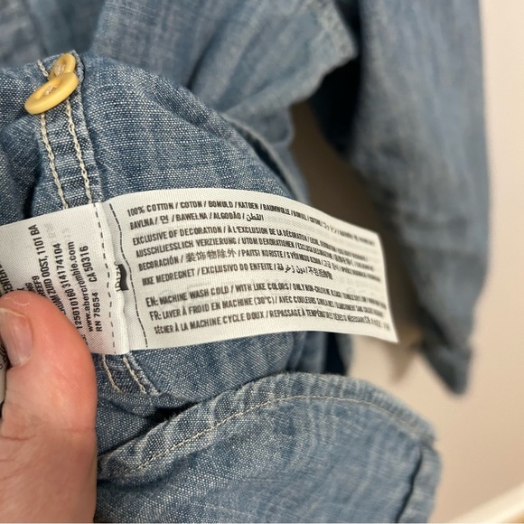 Abercrombie & Fitch Vintage Y2K Denim Blue Casual Button Down Shirt Men’s XXL - Picture 3 of 5